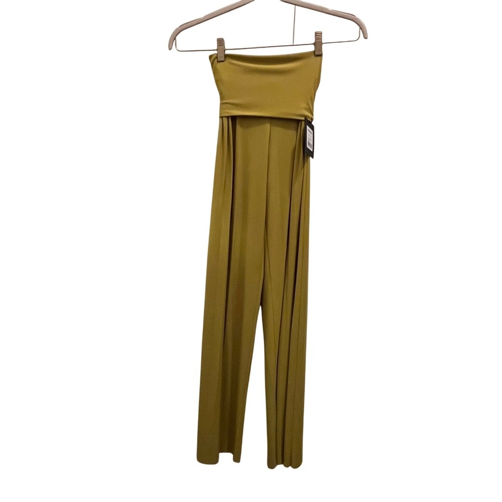 NWT Norma Kamali High Waist Pleat Pants Citrus XS